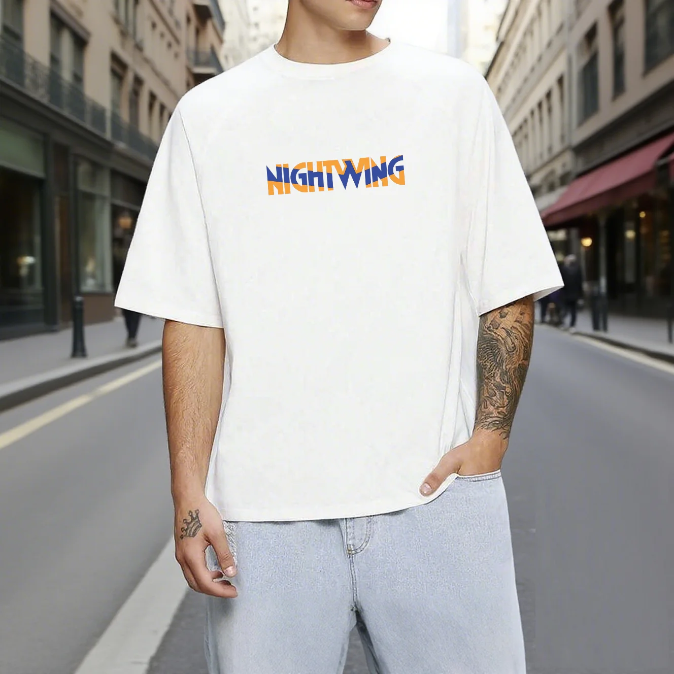 

Man & Women Clothes Graphic T-Shirts N-Nightwing Print Summer Tops Y2k Streetwear Short Sleeve Tees Camisetas Ropa Hombre Cotton