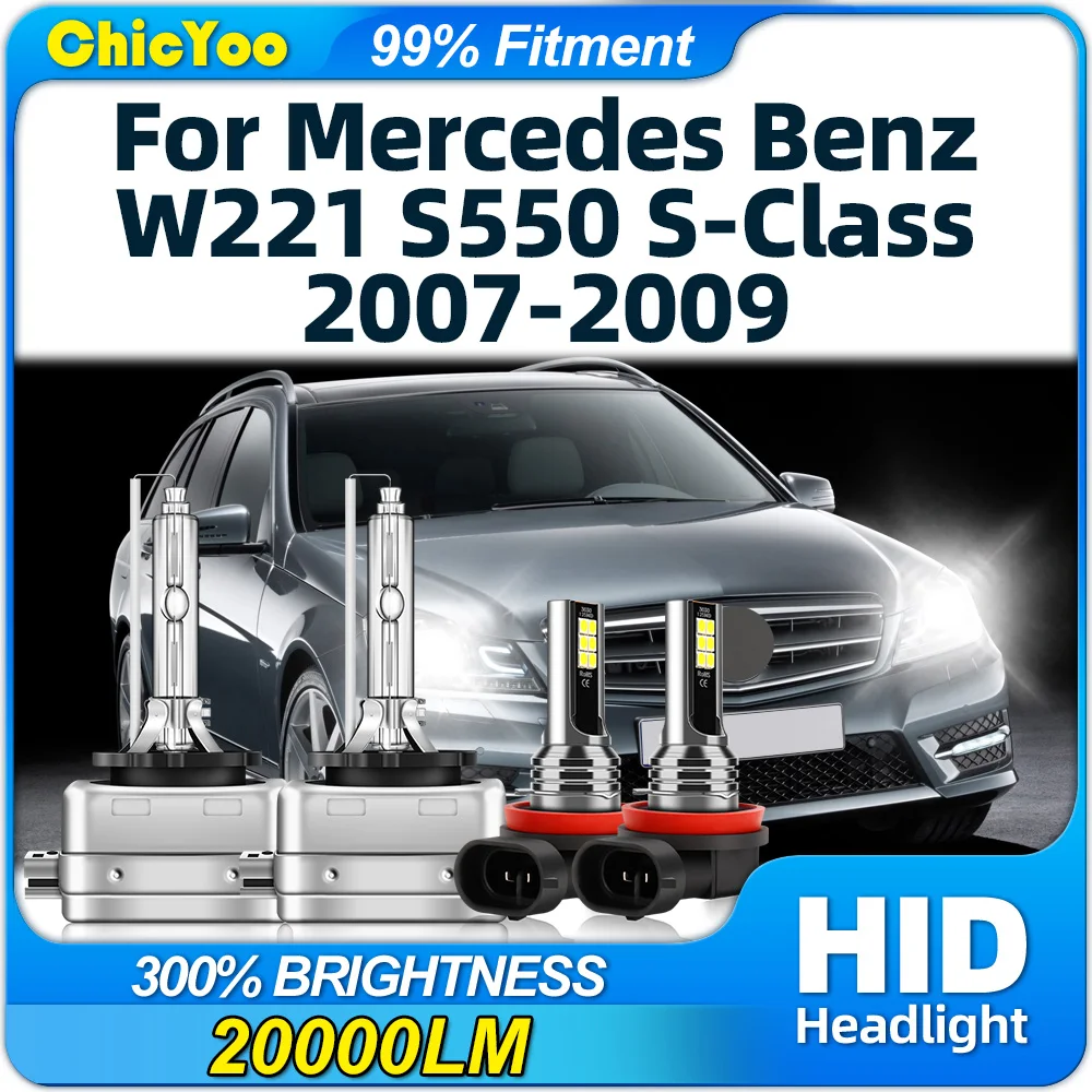 

20000LM Xenon Headlight D1S Plug And Play Car Headlamps Bulbs For Mercedes Benz W221 S550 S-Class 2007 2008 2009 Xenon Lights