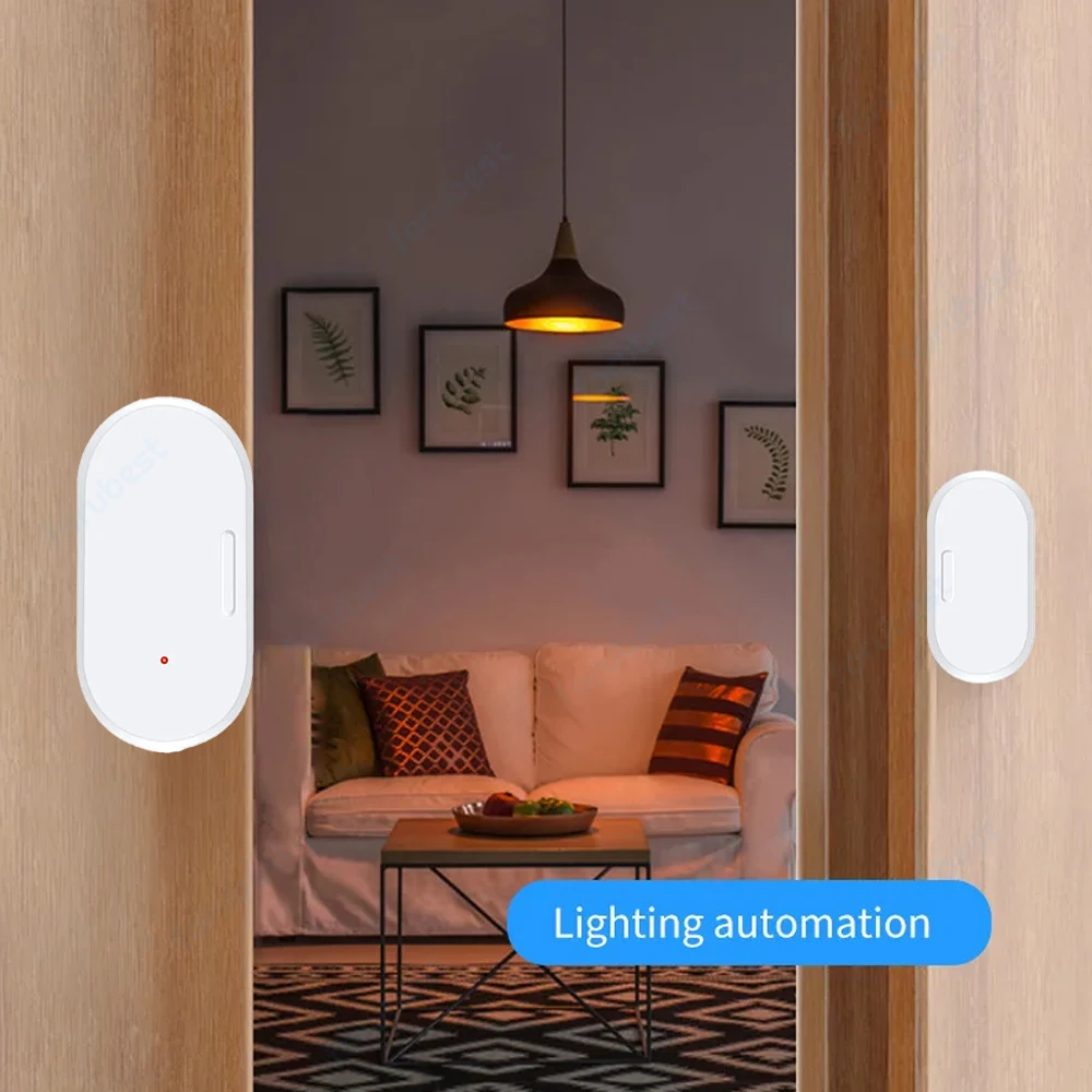 Sensor de puerta y ventana ZigBee, alarma antirrobo inalámbrica, Detector de puerta, funciona con la aplicación Ewelink, Alexa, Zigbee2mqtt