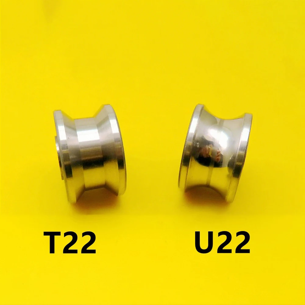 U22 T22 Shaped Groove Round Bottom Track Pulley Bearing Sliding Rollers Bearing Heavy Loads Sliding Window Door Roller Wheels