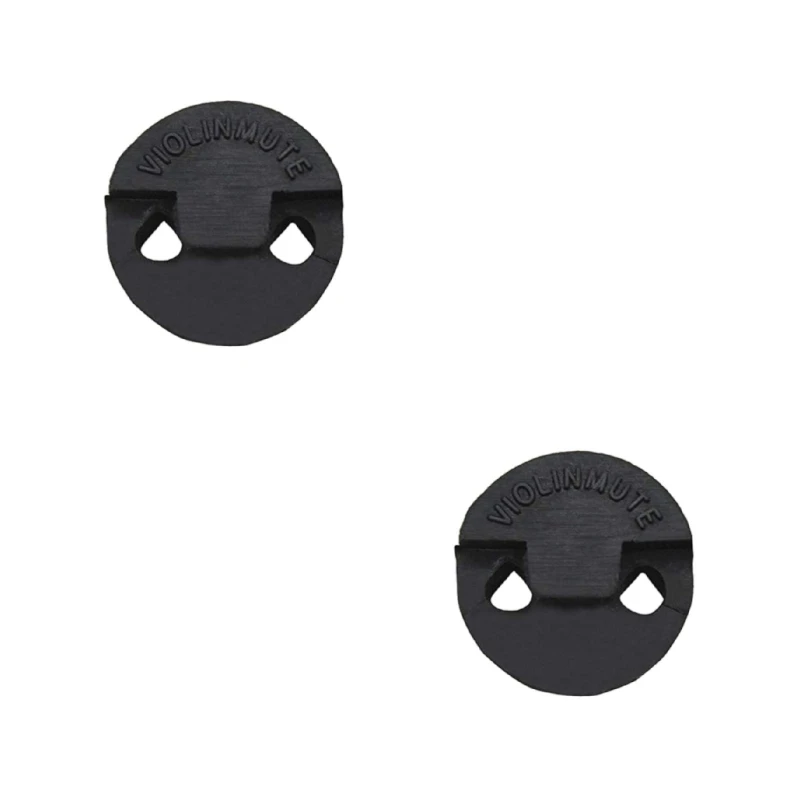 1Set/2Pcs Violin/Viola Double Hole Mutes for Violin Practice Tourte Fiddle Muffler Circular Round Tourte Rubber Mute