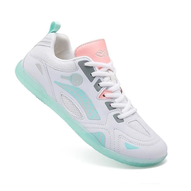 Chaussures de tennis de table orange et vert pour hommes et femmes, chaussures de sport pour couples, entraînement de badminton, unisexe, designer, salle de sport, chaud, qualité supérieure, 2024