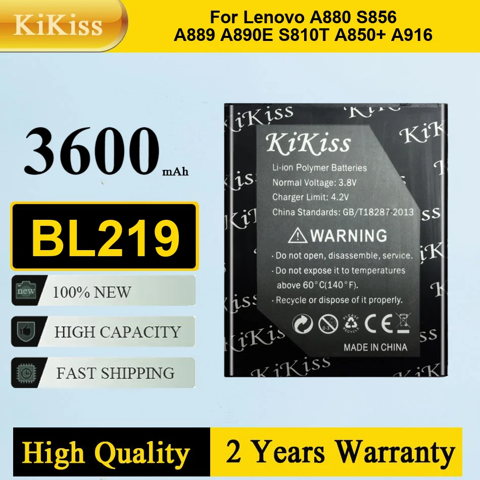 

Литий-ионный аккумулятор BL219 для Lenovo A880 S856 A889 A890e S810t A850+ A916