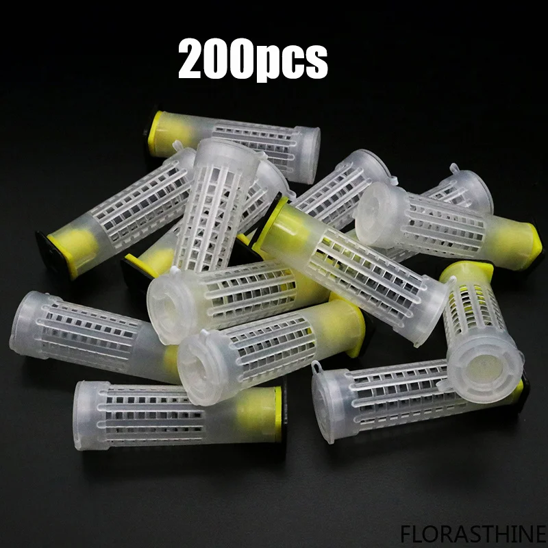 200PCS Wholesale Queen Rearing Cup kit Beekeeping Tools Equipment Plastic Larva Bee Protection Cover Catcher Cage Supplies