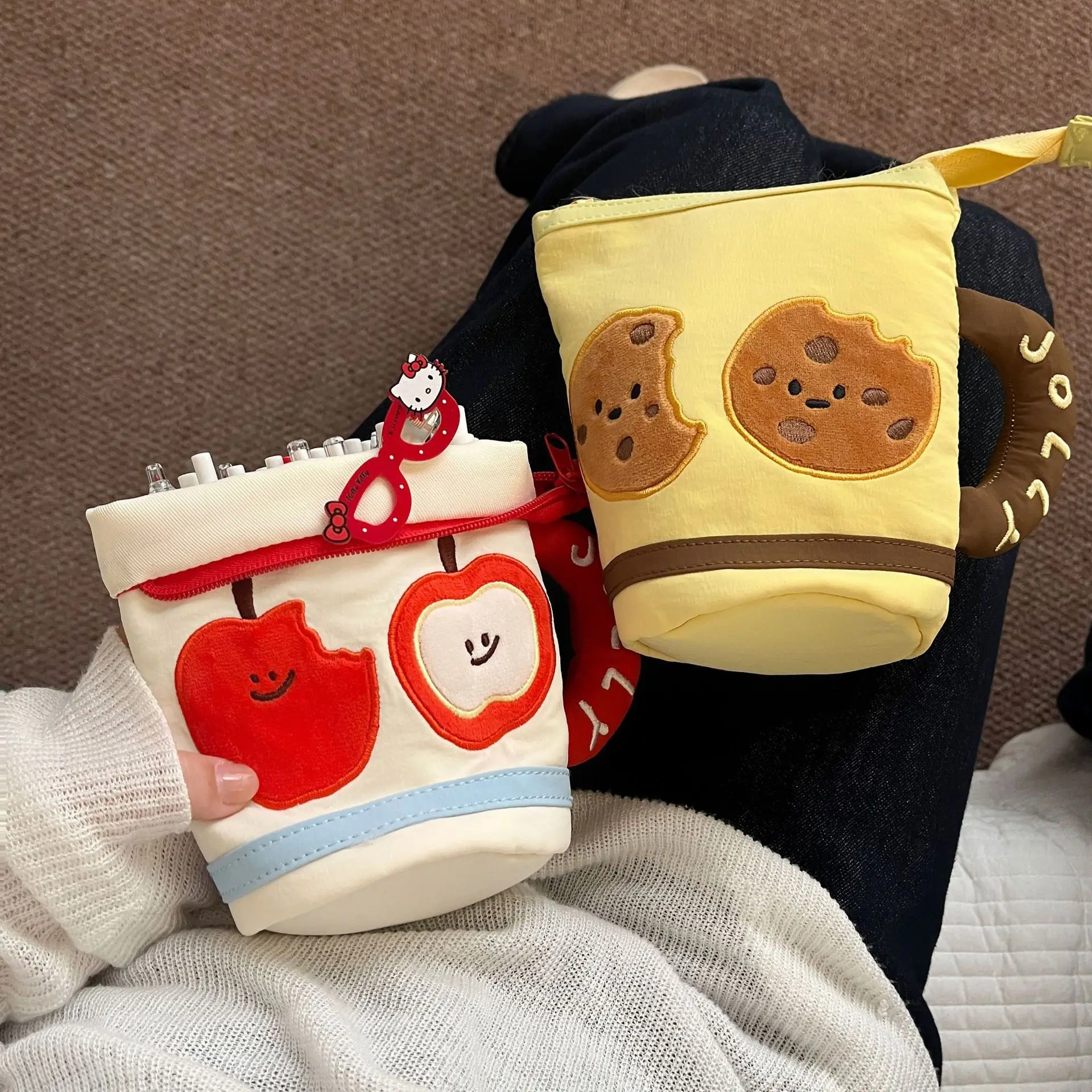 

Ladies' Cosmetic Bags Creative Cartoon Water Cup Funny Kawaii Multifunctional High Quality Storage Bag Pencil Cases For Students