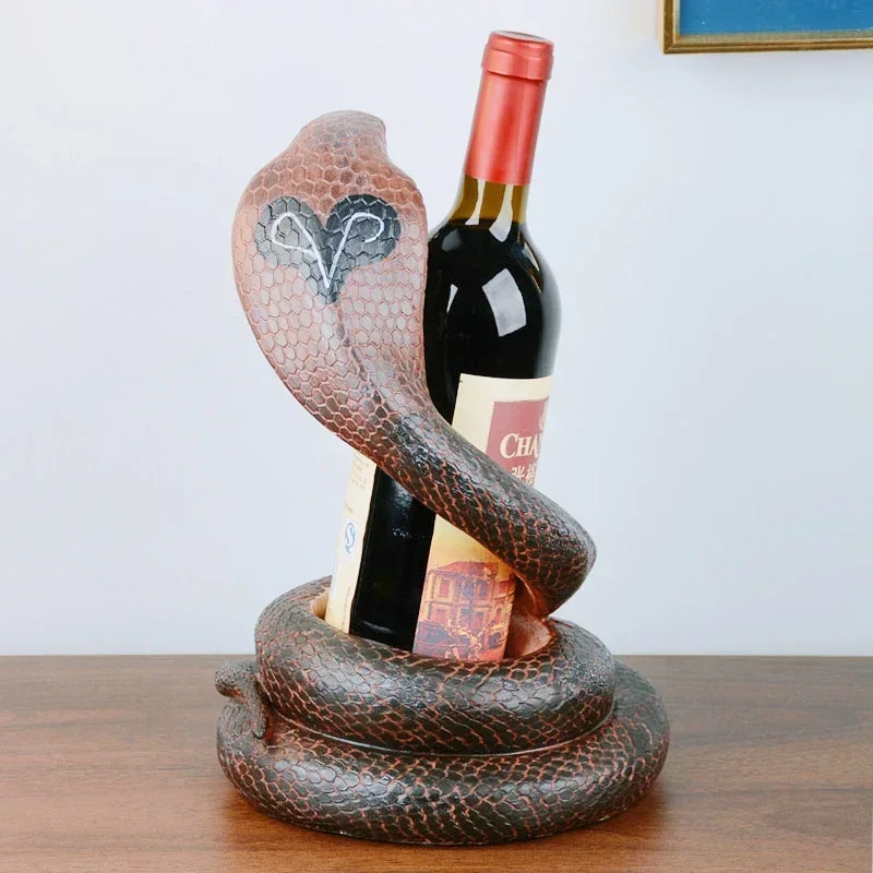 

Cobra Wine Rack,European Resin Ornament for Living Room TV Cabinet, Red Wine Holders,Light Luxury Wine Cabinet Decoration