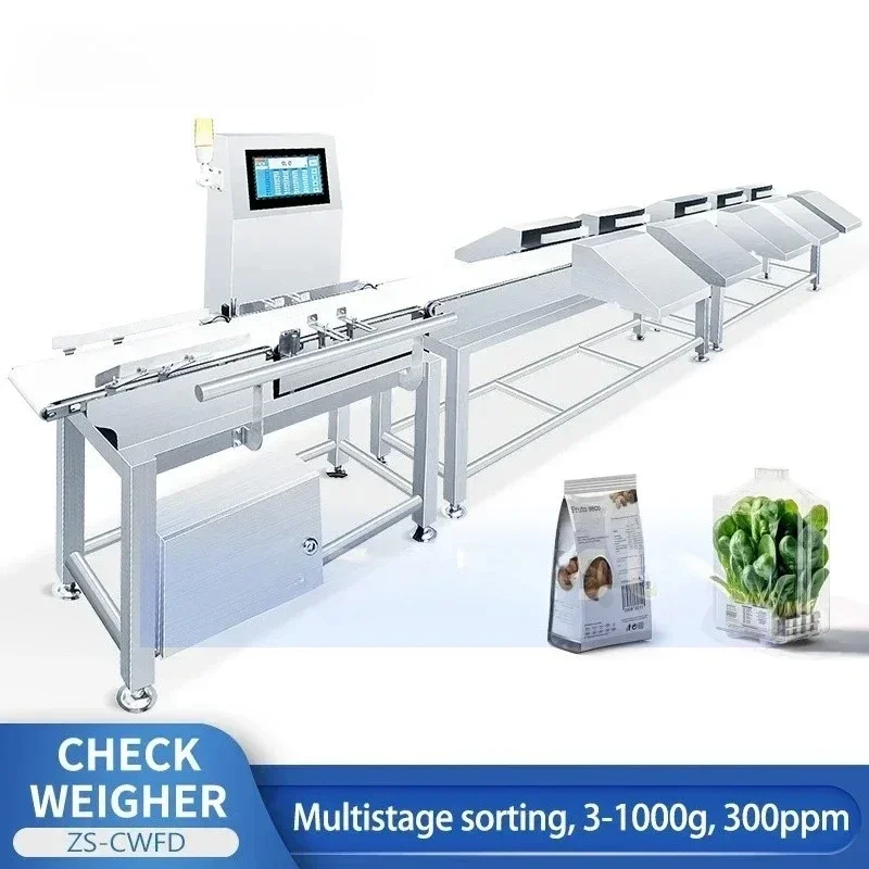 Inline Checkweigher Industrial Multistage Checkweigher Machine Automatic Weighers for Food Packgaing ZS-CWFD