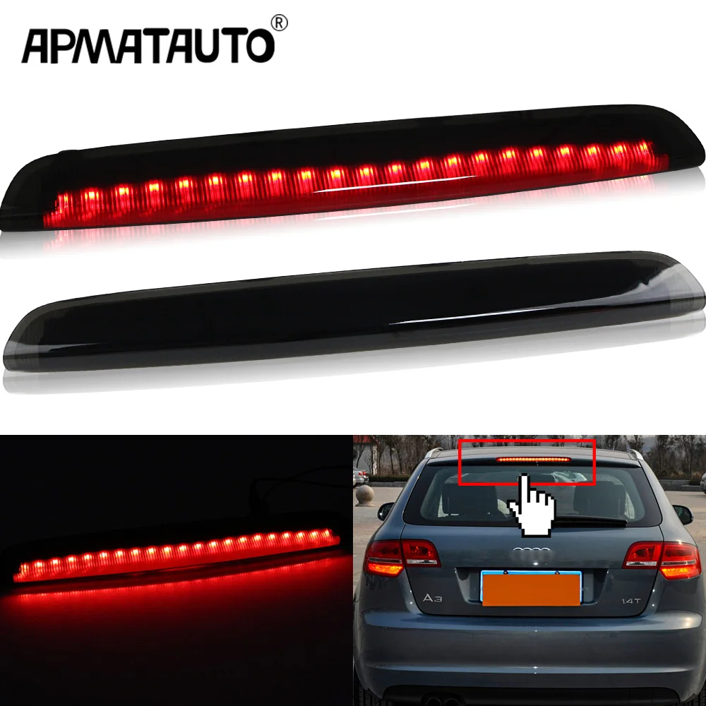 LED Smoke Rear High Mount Brake Light Third Tail Stop Signal Lamp Led Fit For 2004-2012 Audi A3 Sportback S3 RS3 Car Accessories