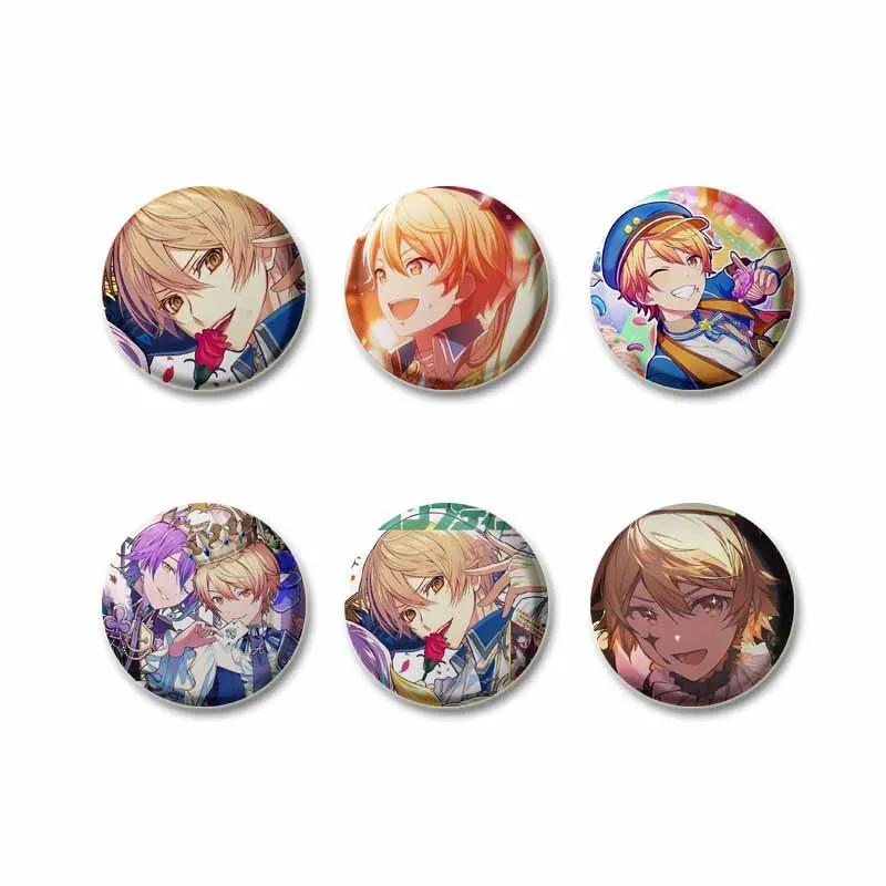 Music Game Project SEKAI Pins Wonderlands×Showtime Tenma Tsukasa Round Brooch Handmade Tinplate Cartoon Badge Jewelry Gifts