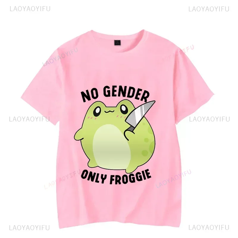 No Gender Only Froggie Women T-shirts Clothing Vintage Short Sleeve Summer T Shirts Kawaii Frog Tshirts Cute Tee Shirt Black Top