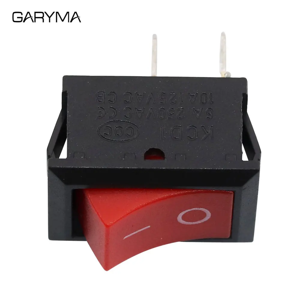 KCD1 2/3/4/6 Pins Rocker Switch ON-OFF ON-OFF-ON 6A/10A 250V/125V AC 2/3 Position Red/Black Power Switch with Light 15x21mm