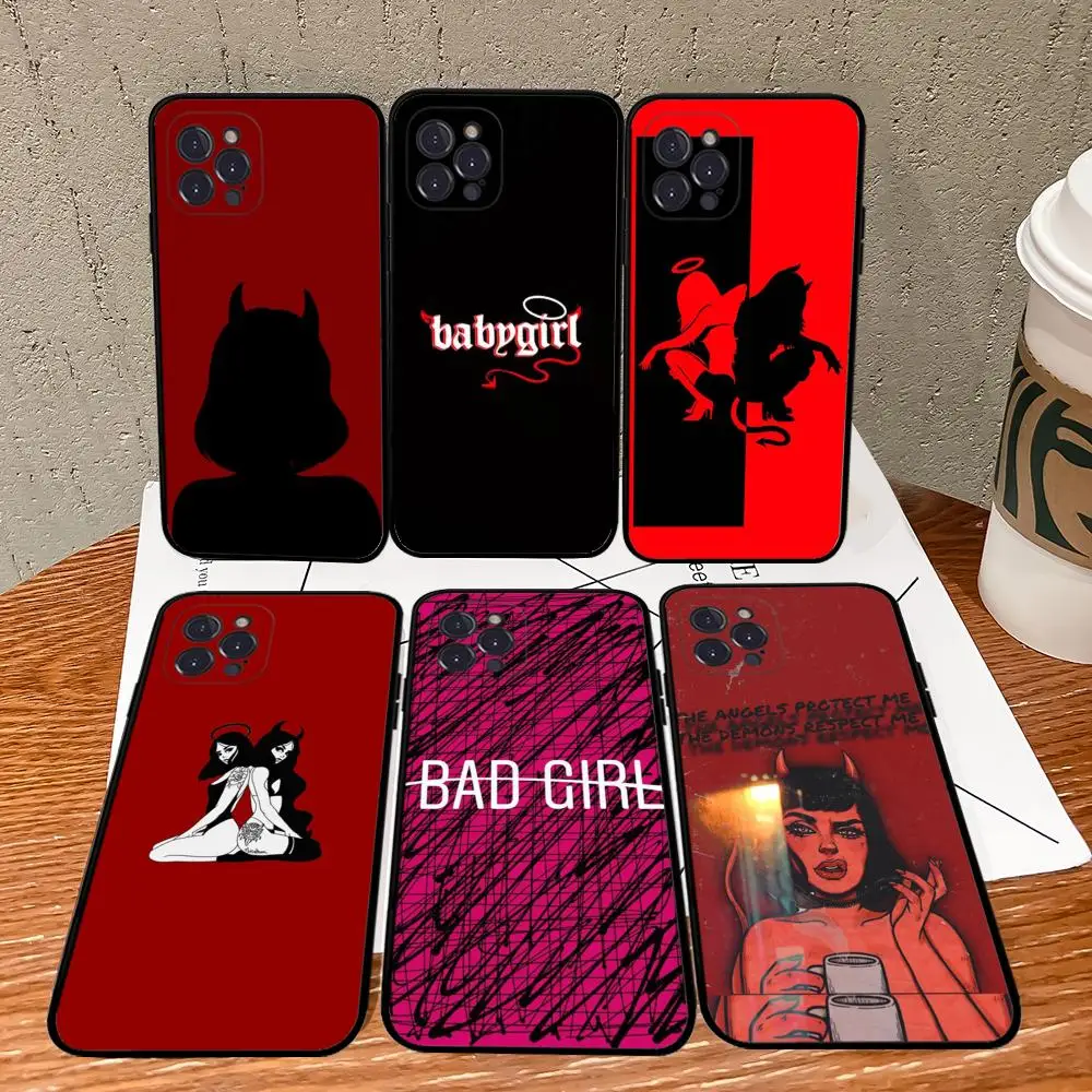 Aesthetic Devil Bad girl Phone Case For iPhone 15 14 11 12 13 Mini Pro XS Max Cover 6 7 8 Plus X XR SE 2020 Funda Shell