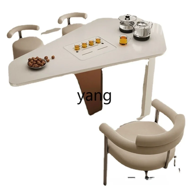 

CX Light Luxury Stone Plate Table and Chair Combination Balcony Home High-End Tea Table Tea Table