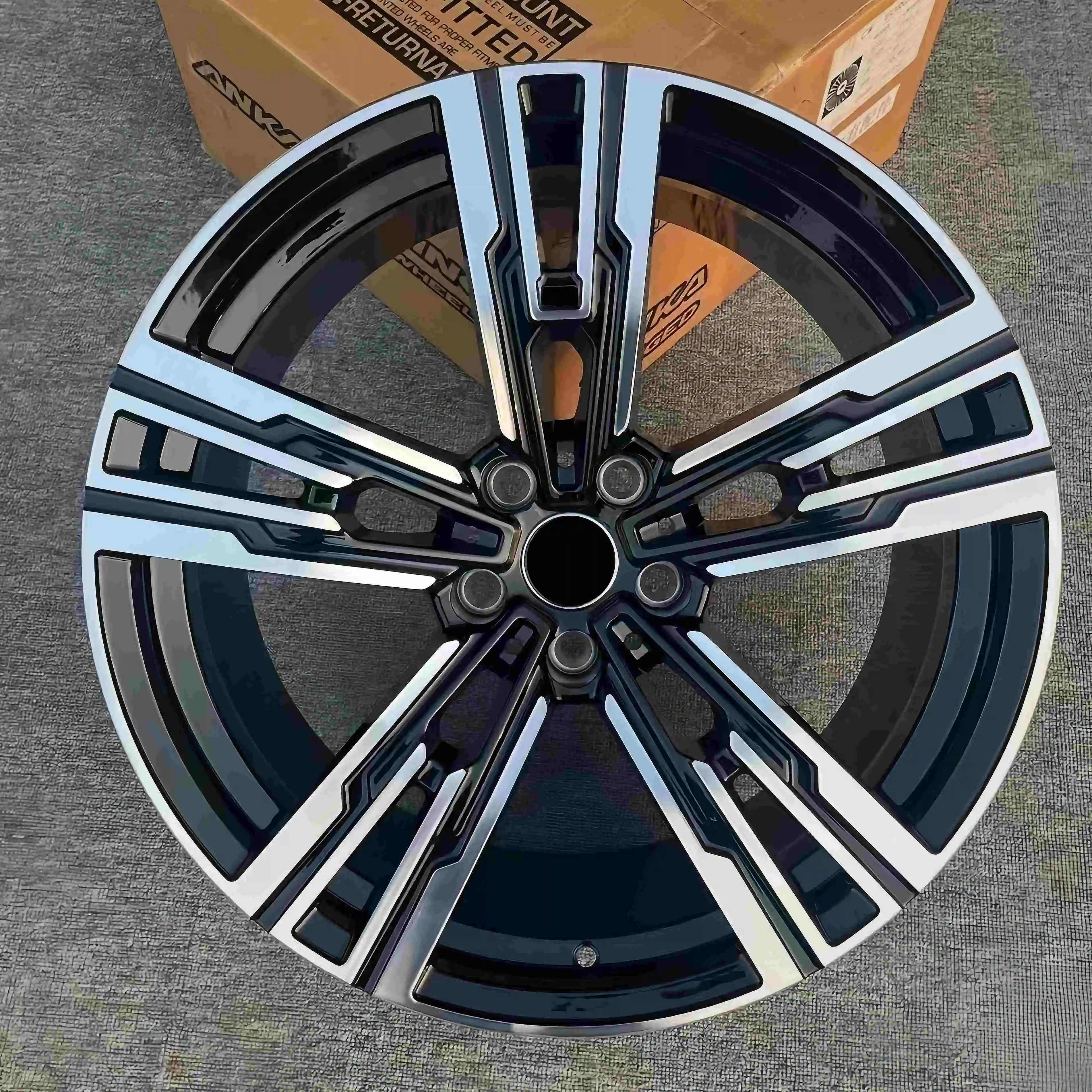 Lightweight WheelBku Forged Wheels 19 20 21 Inch 5x112 Rims For X3 G01 X4 G02 X5 7G11 G12 I7 IX Custom Black Machine Face AllUni