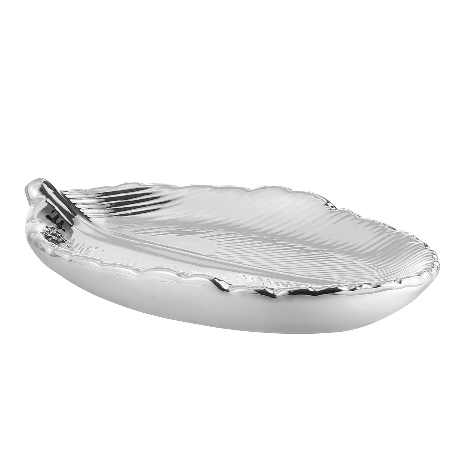 Ceramic Leaf Jewelry Storage Tray Smooth Surface Jewelry Organizer Ring Dish Home Decoration Gift for Mom Wedding Anniversary