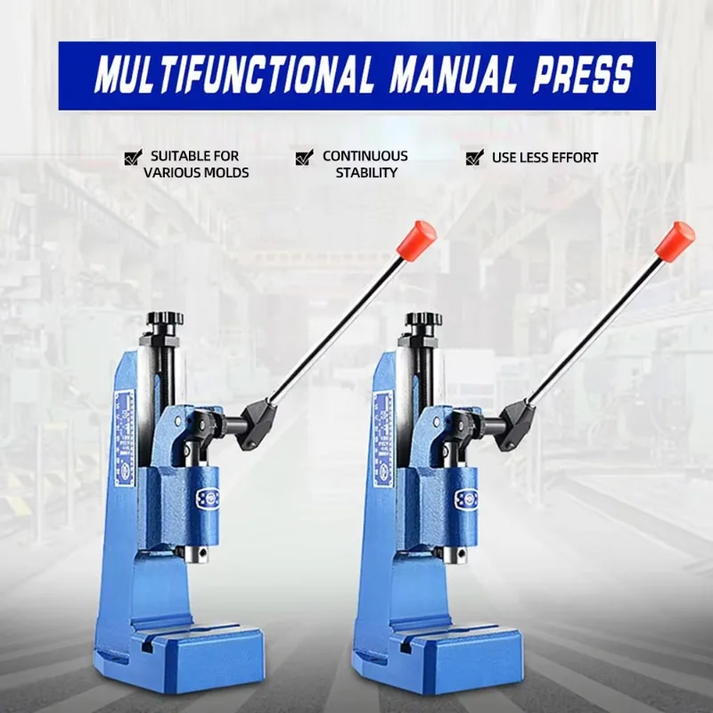 4KN Precision Desktop Manual Punch Press J03-0.4A, Small Hand Operated Machine for Die Cutting and Press Forming