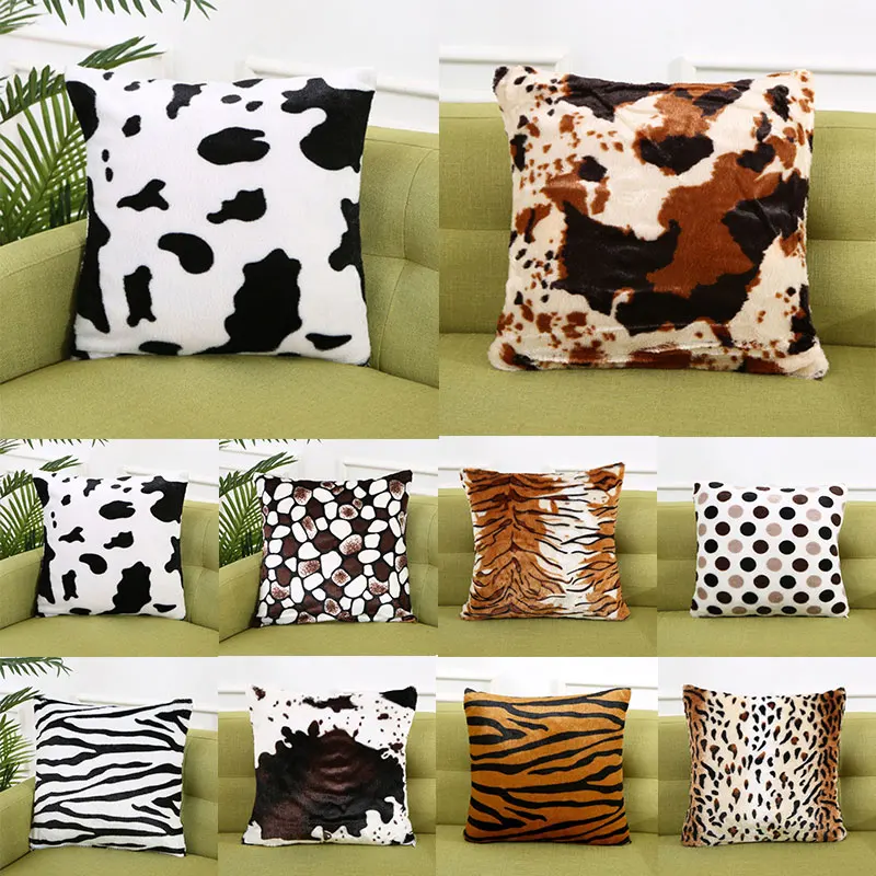 

Black White Zebra Cow Pillow Case for Sofa Bedroom Cushion Cover Pillowslip Mordern Fashion Decorative Cushions for Elegant Sofa