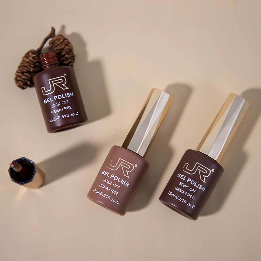 JR 15 مللي مجموعة طلاء الأظافر الجل بما في ذلك الأحمر الوردي عارية جل طلاء أظافر الأشعة فوق البنفسجية LED نقع قبالة البولندية المنزل لتقوم بها بنفسك الهدايا