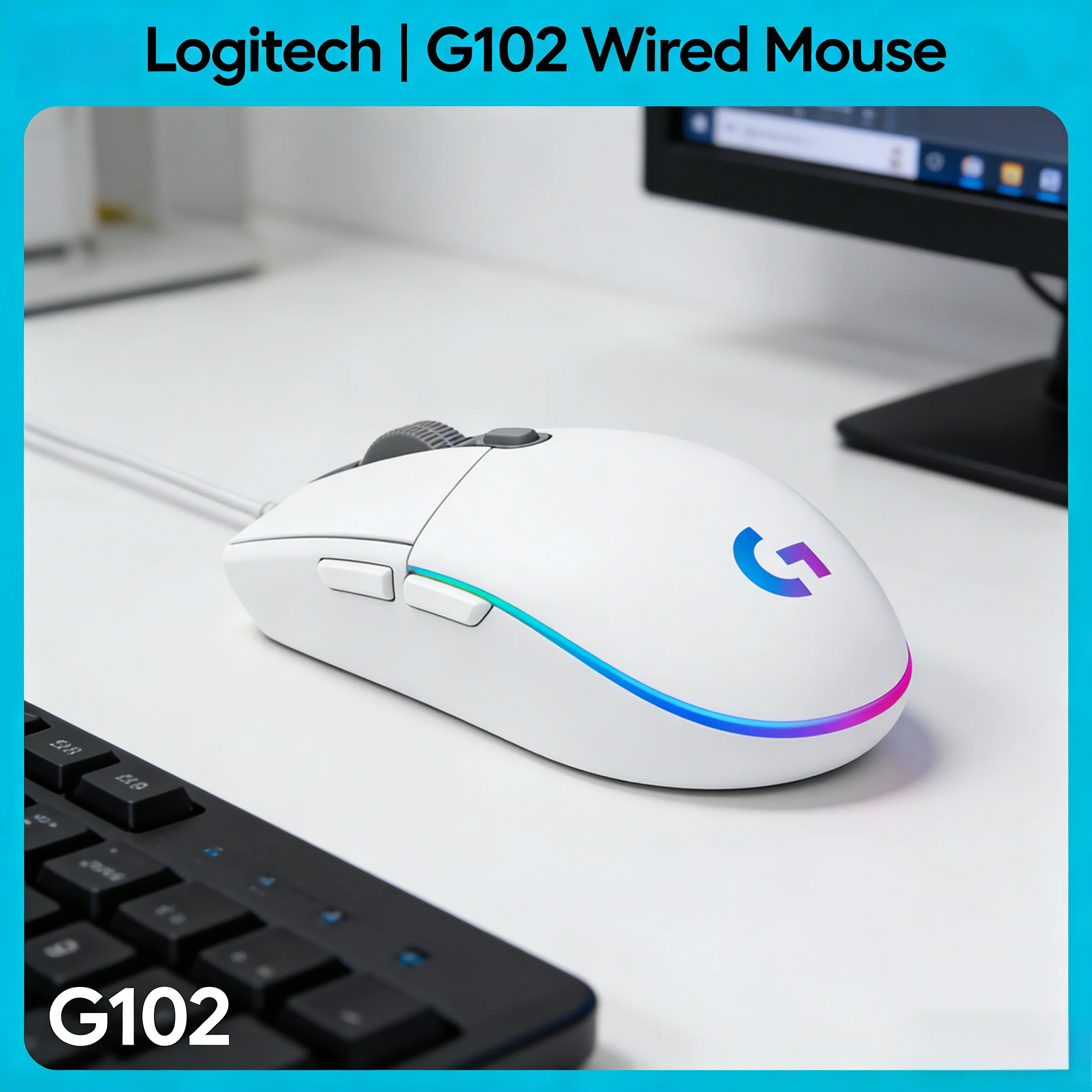 

Игровая мышь Logitech G102 с подсветкой LIGHTSYNC RGB Flow — высокоэффективное периферийное устройство