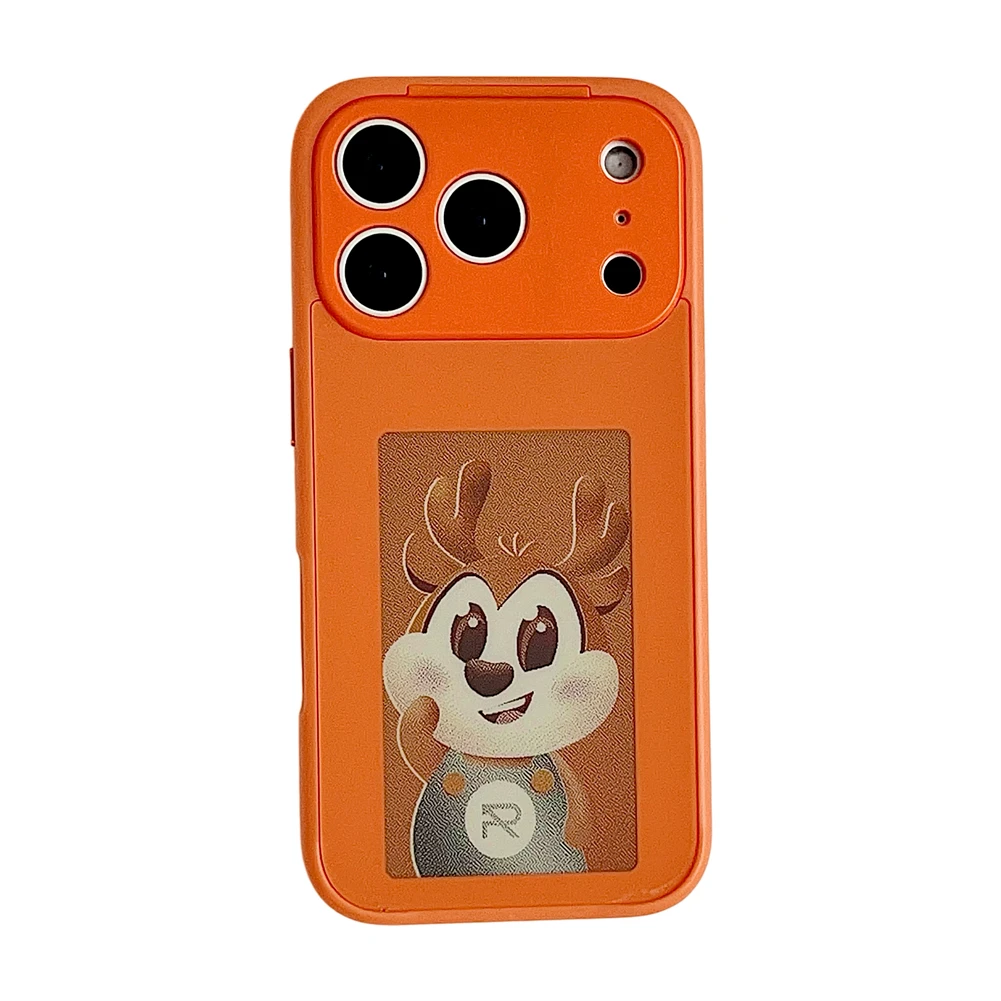 Coque de téléphone avec fonction NFC AI, étui de téléphone personnalisé pour iPhone 17 Pro Max, écran d'encre de luxe, DIY bricolage