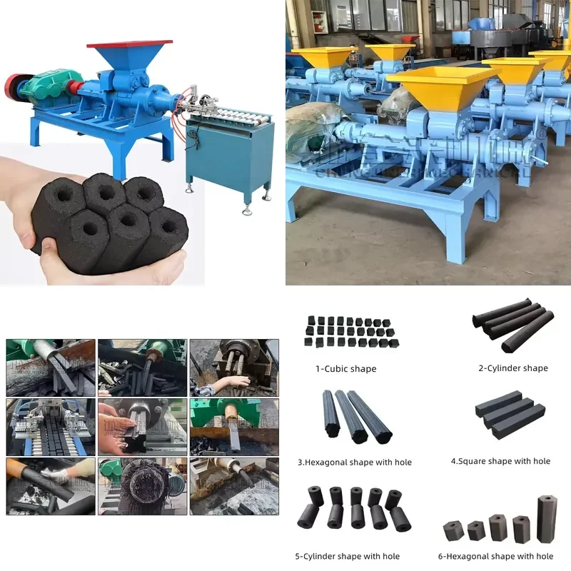 2026 CE 20 Years Experience Coconut Charcoal Cube Compressed Briquetting square Briquette Process Machine Charcoal Making