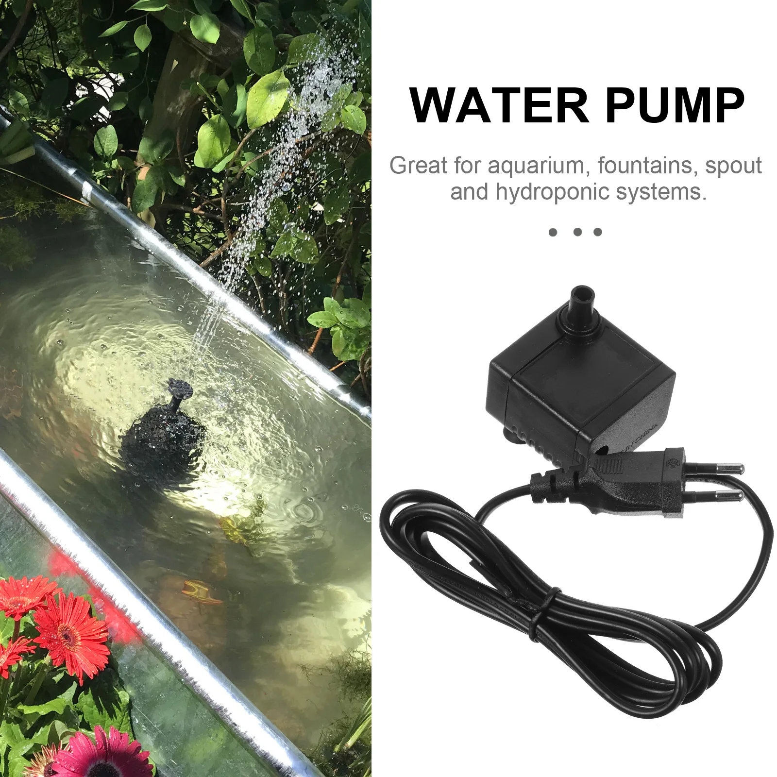 

Ac 220V Submersible Water Pump Black Durable Hard Plastic 5W Adjustable Flow Aquarium Fish Tank Pond Micro Water Pump