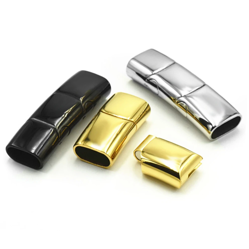 Chiusura magnetica in acciaio inossidabile 8*4mm 10*5mm 12*6mm per accessori braccialetto fai da te Creazione di gioielli Forniture Parti di gioielli