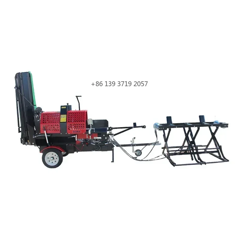 High Quality Skid Steer Tractor Mount Version Firewood Processor 12 Ton Wood Splitter Price