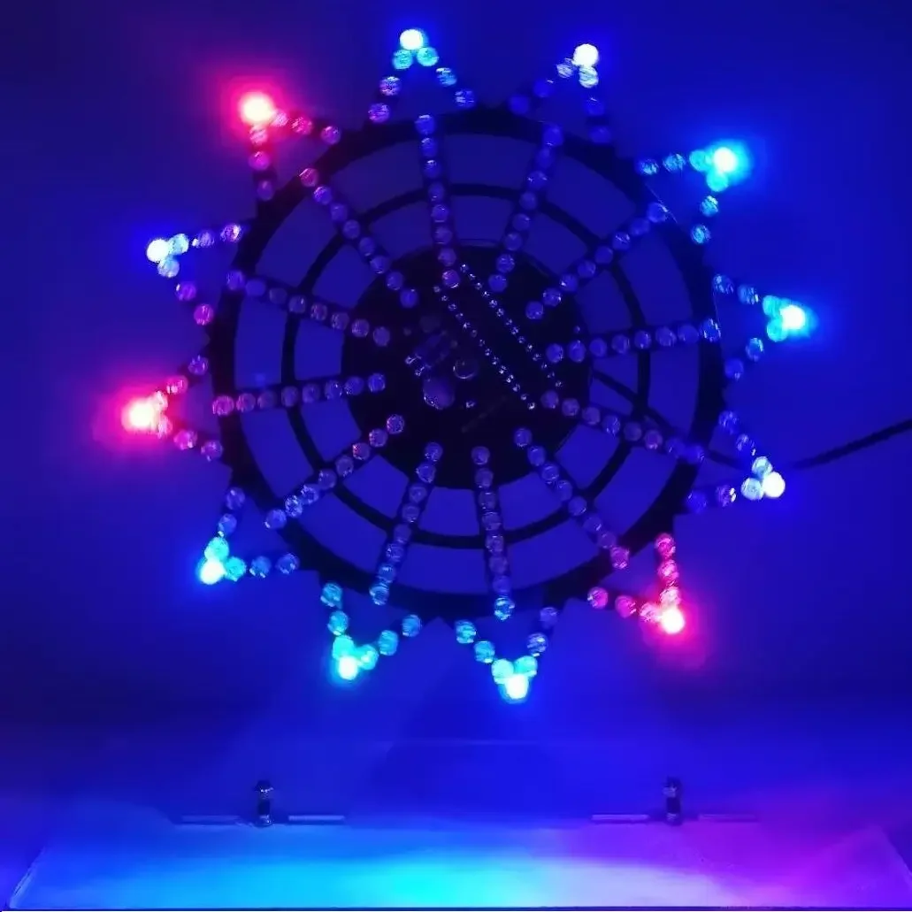 Automatisch roterende kleurrijke LED-lichtkubus DIY Kit 51, enkele chip microcomputer reuzenrad spectrumonderdelen