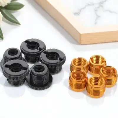 

10pcs Microphone Adapter Aluminum Thread 3/8 To 5/8 Mic Thread Adapters Strong Slip Resistant For Tripod Mic Clip