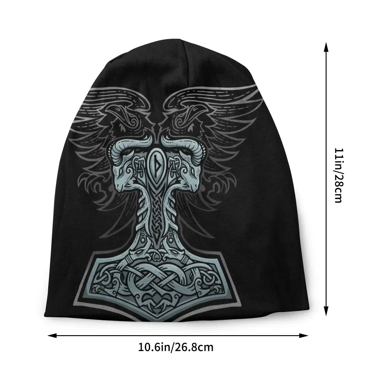 Mythology Skullies Beanies Fashion Hats Thor's Rage Thin Bonnet Hipster Caps Men Women's Earmuffs