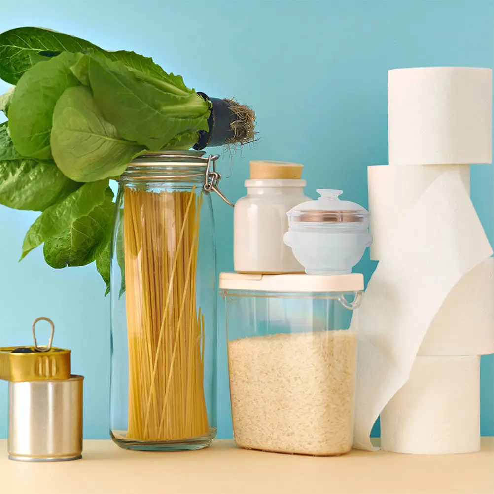 

6Pcs Glass Isinglass Bottle with Lid Airtight Food Preservation Cans and Practical for Storing Honey Bird's Nest Tea