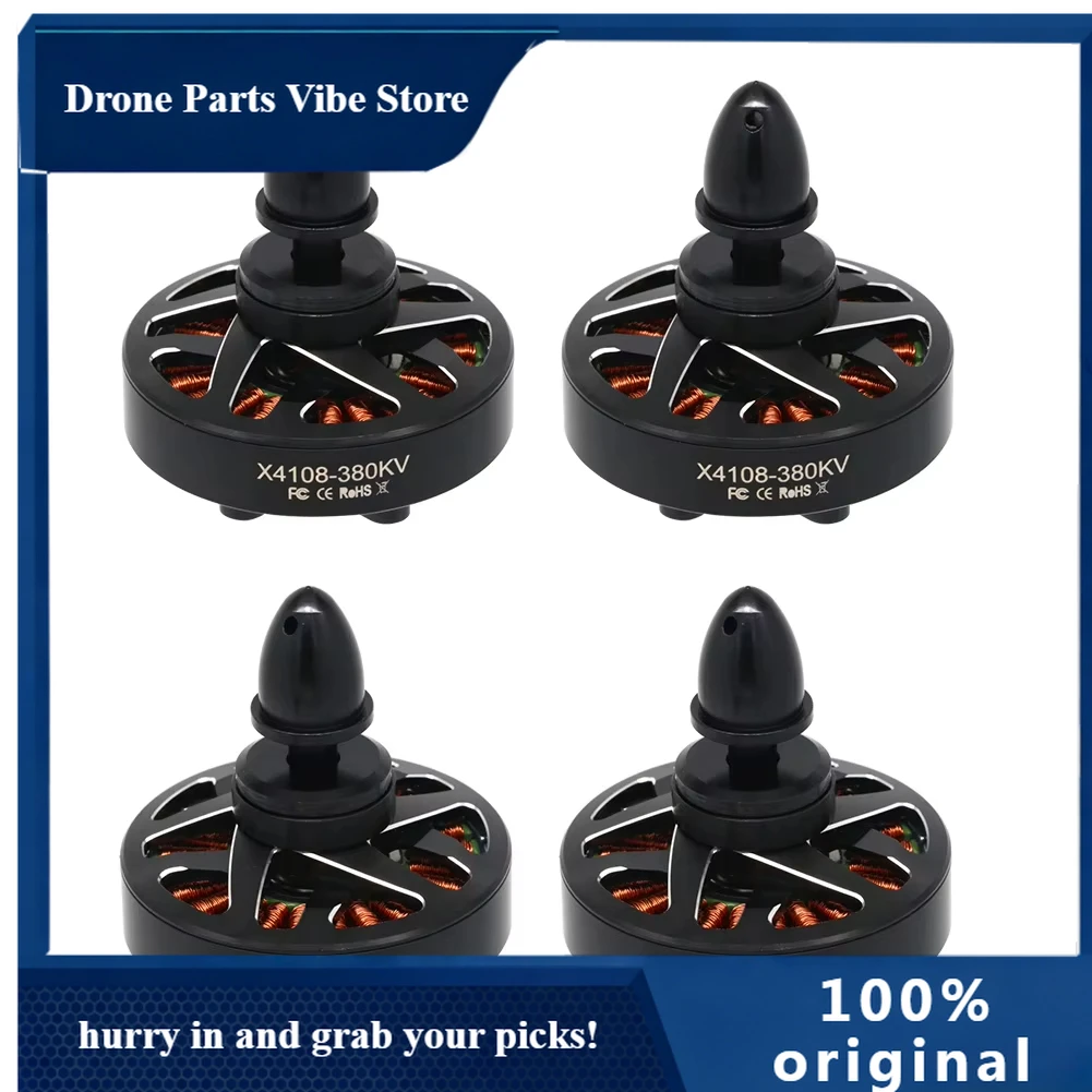 

AP4pcs Angel X4108 4108 380KV 600KV Brushless Motor shaft 5.0mm For FPV Drone MultiRotor Helicopter Large Torque Low Noise Motor
