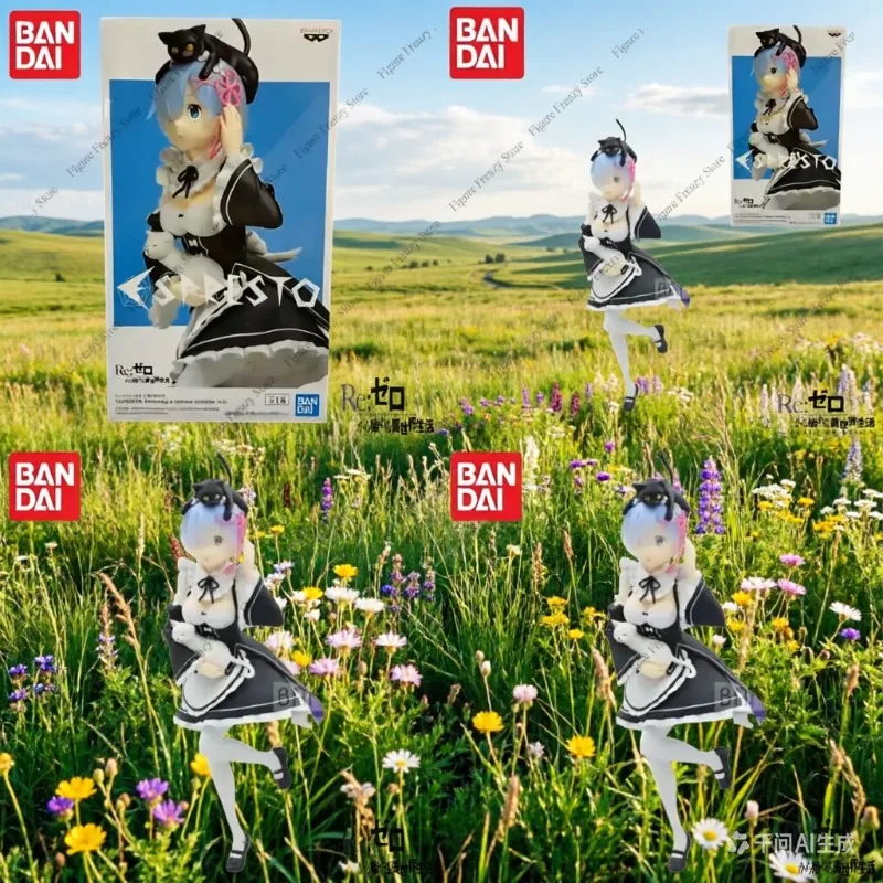 Oferta Especial, Disponible, 100% Original, Figura de Acción Bandai Banpresto Re:Zero Rem, Muñeca Mol para Re:Zero - Empezar de Cero en un Mundo Diferente