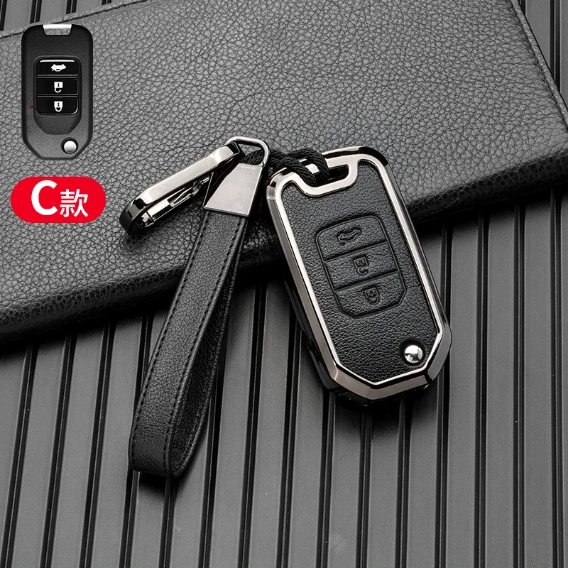 

Car key fob pocket cover case for Honda Civic CR-V HR-V accord Jade Crider Odyssey 2015- 2018 remote protector accessories