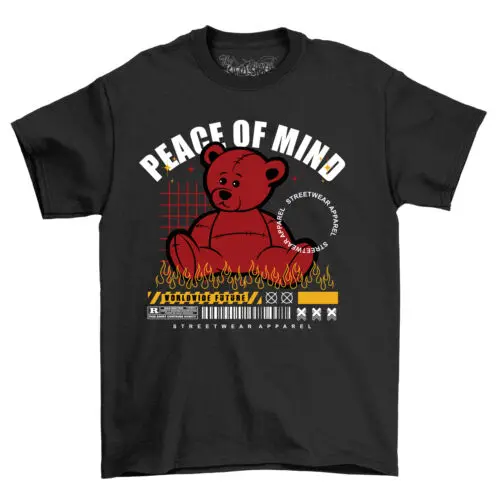 Bearstreet1-16 Teddy Bear T-shirt - Unbearably Funny! 100% Cotton, Unisex Printe