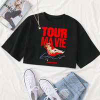 Doja Cat 2025 Tour Shirt Women O-Neck Short Sleeves Crop Tops T-shirt