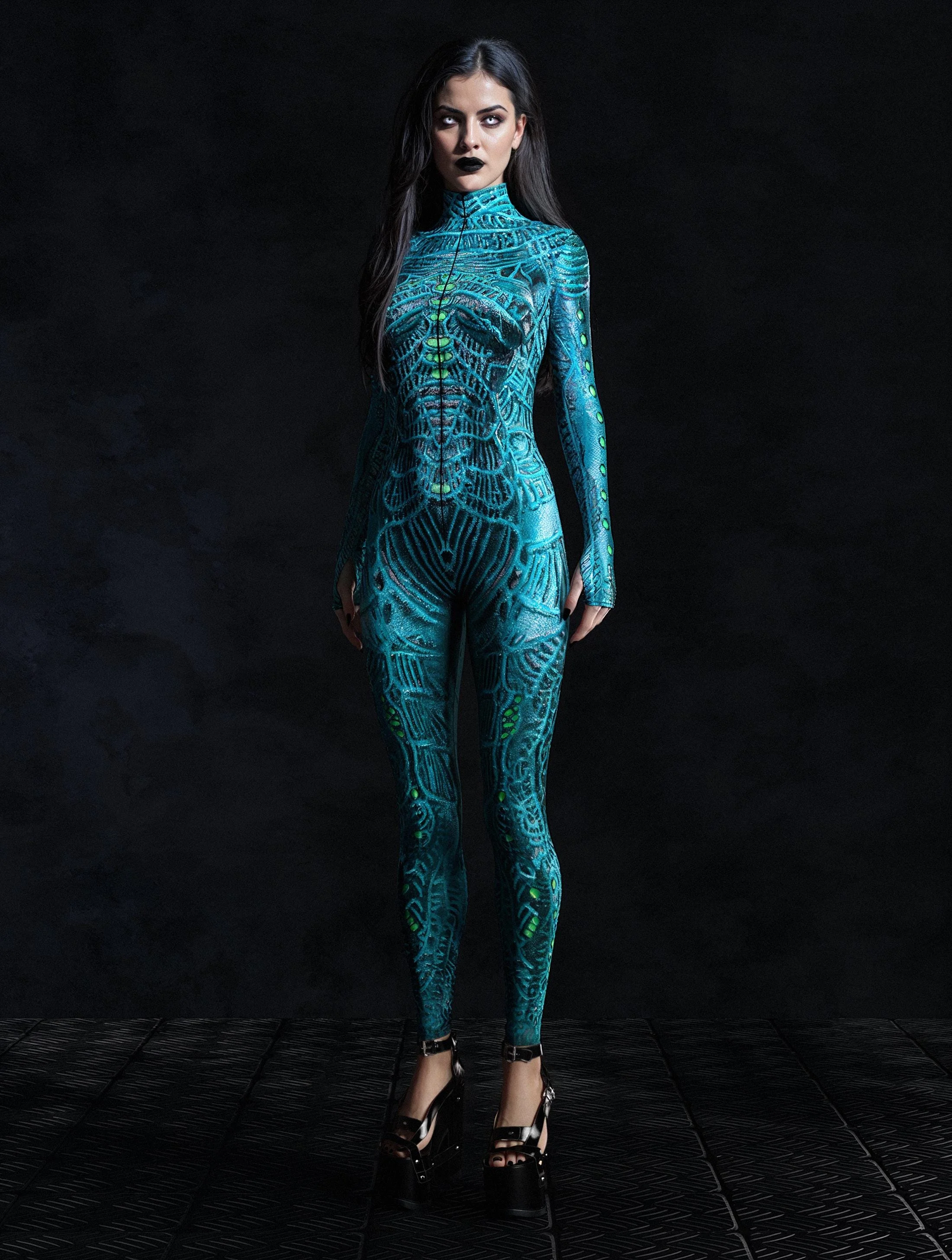 

Unisex Cyber Punk 3D Digital Printing Halloween Party Role Play Scary Outfit Women Men Cosplay Costume Carnival Jumpsuit 2025