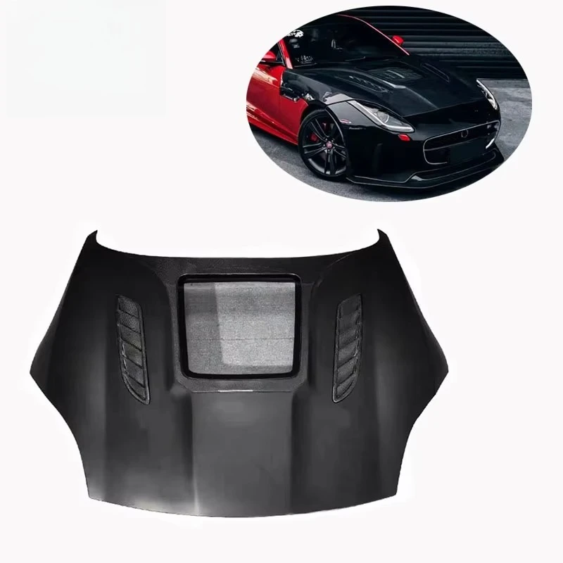 

New Carbon Fiber Transparent Glass Engine Hood for F-TYPE Specific Replacements
