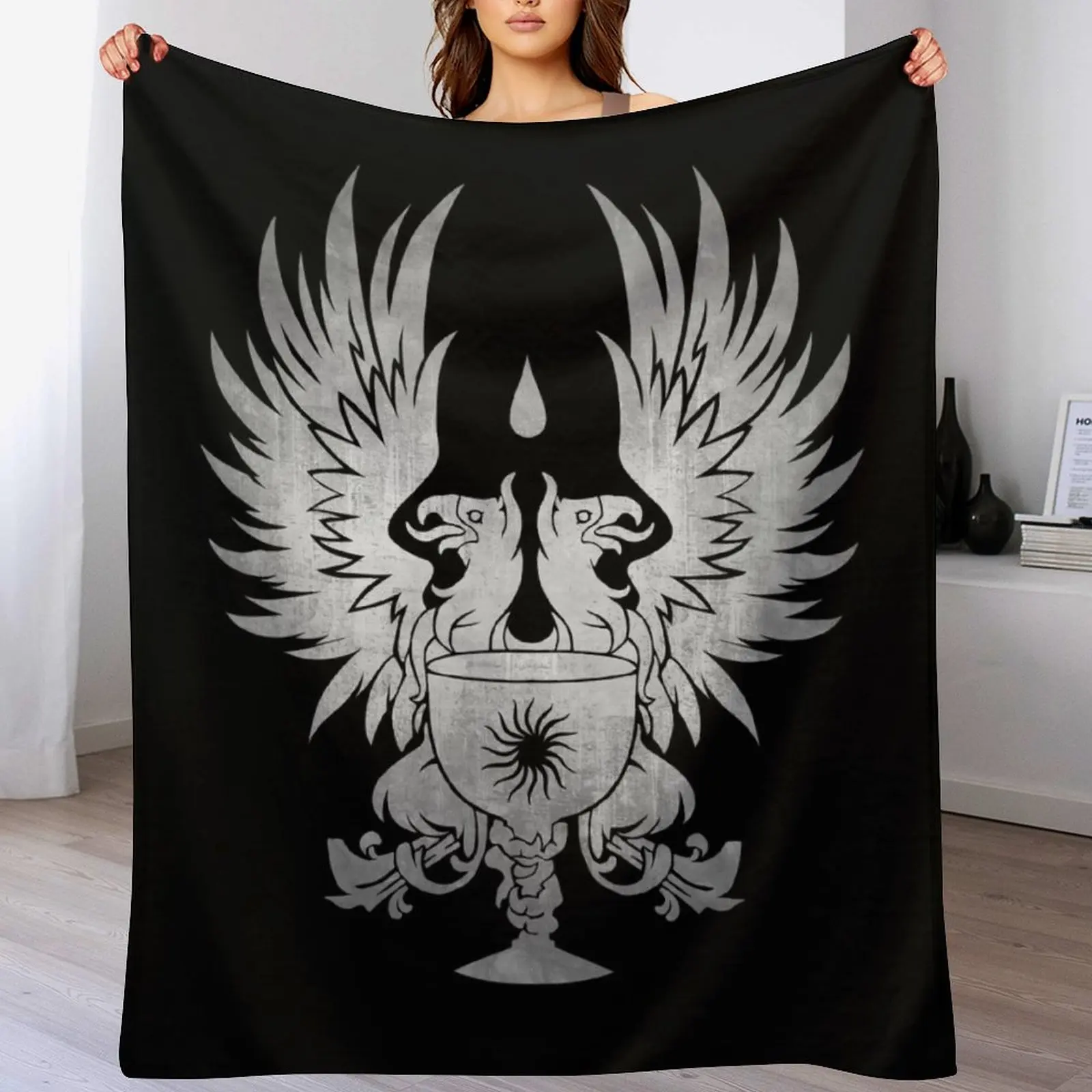 Dragon Age: Grey Warden Silver Throw Blanket Blankets For Baby Giant Sofa Blankets