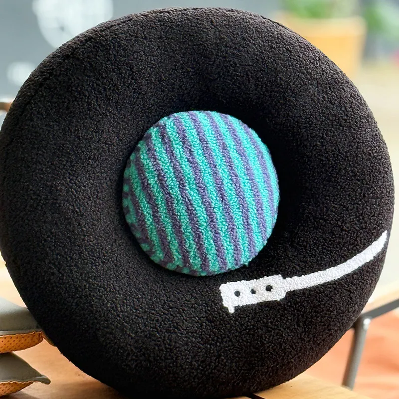 Cuscino da tiro retrò a forma di disco in vinile da 40 cm per gli amanti della musica Disco Party Cuscino creativo in peluche Cuscino per divano per divano