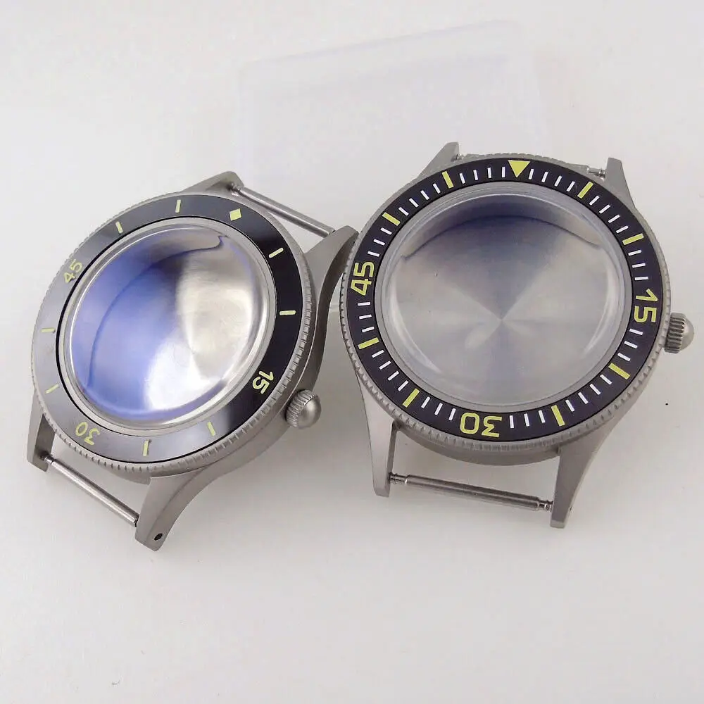 40mm Sapphire Glass  50-FATHOMS Watch Case Fit NH35 NH36 2824 Super luminous