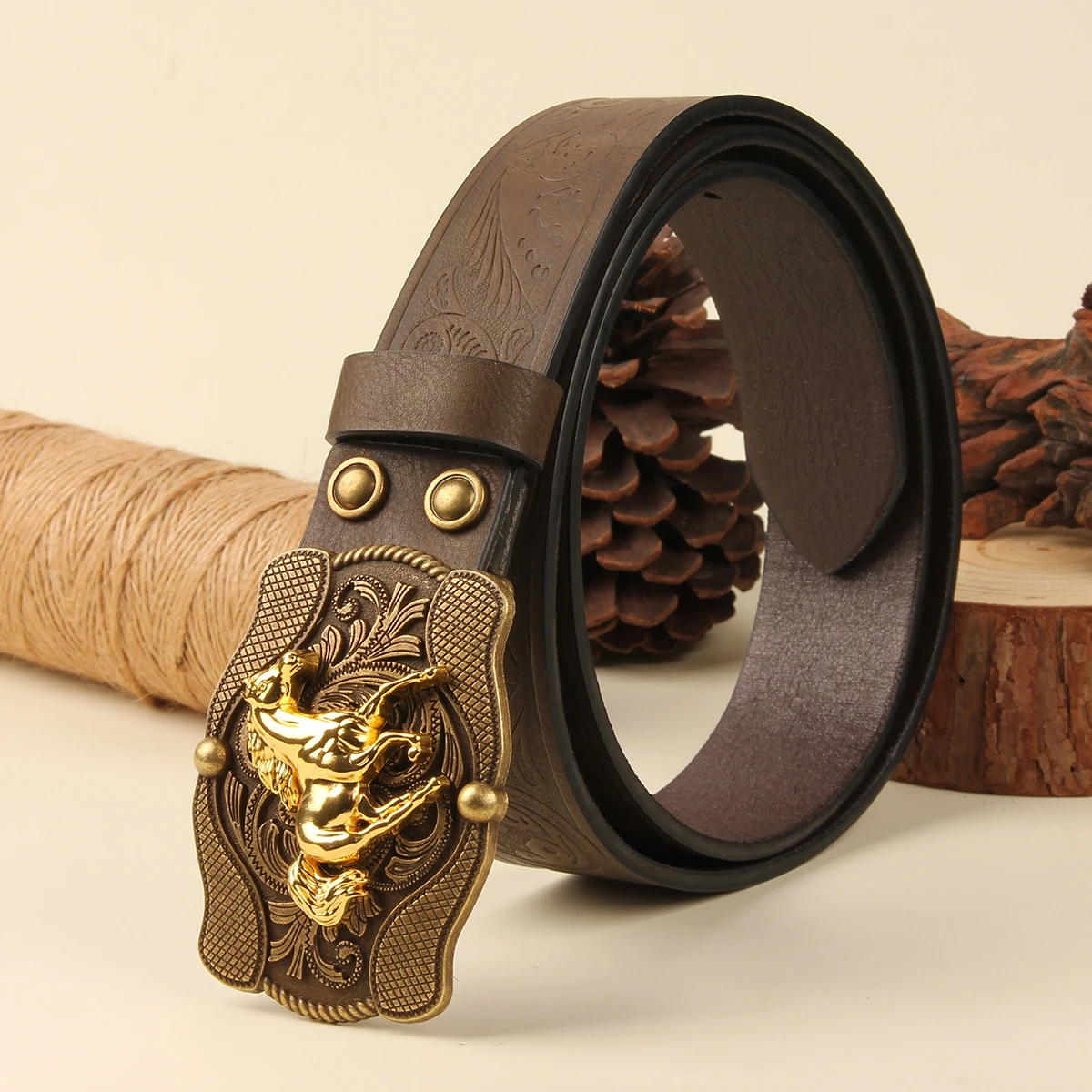 Hebilla de cinturón de caballo dorado para correr, cinturón de moda de 3,7 cm de ancho para hombre, cinturones de marca de lujo para hombre, cinturones de mujer, envío gratis