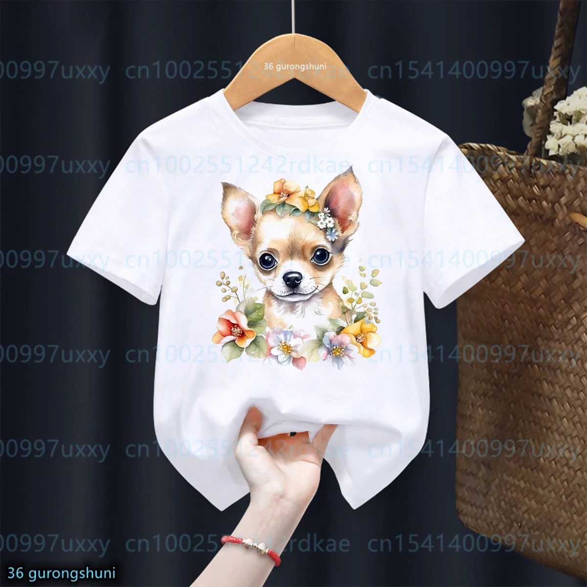 New Girls T-Shirt Funny Watercolor Knight Poodle, Dog Animal Print Tshirt Cute Kids Tshirt Fashion Boys Girls Universal Clothing