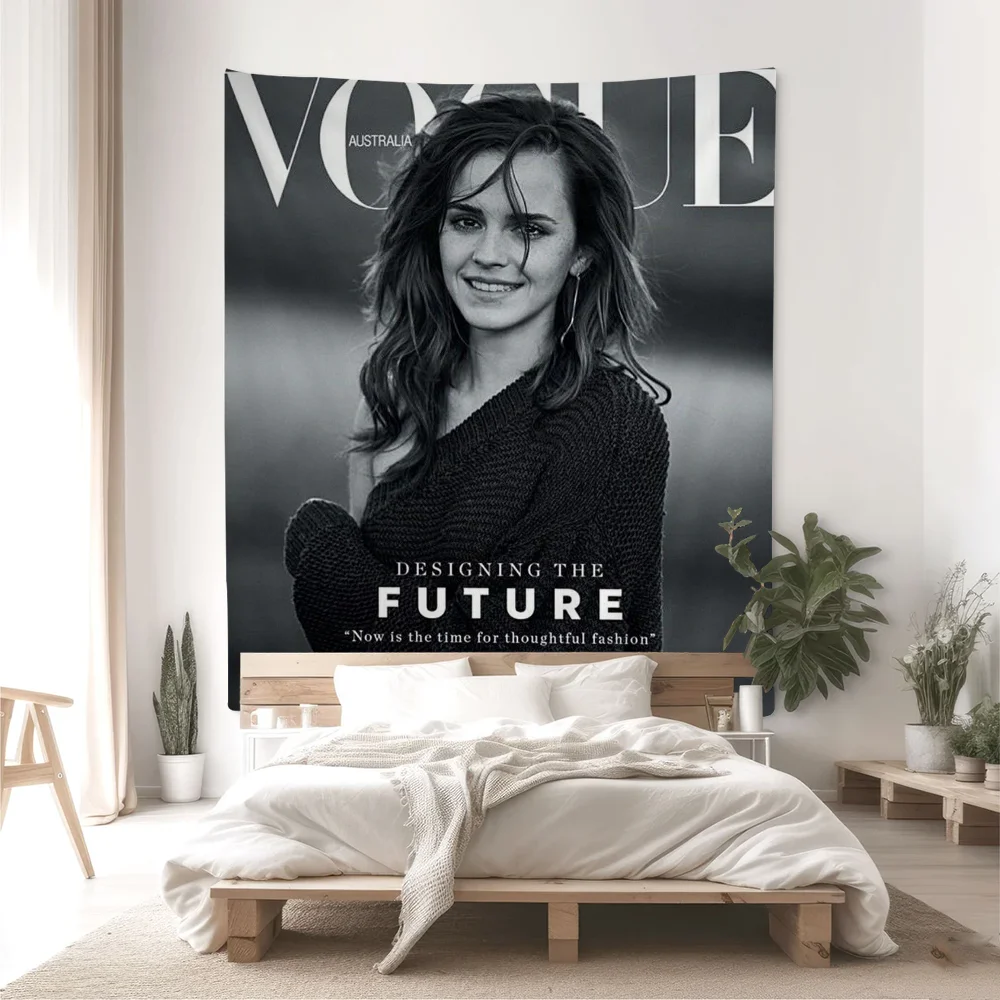 الممثلة E-Emma Watsons DIY نسيج الجدار لغرفة المعيشة ديكور المنزل النوم جدار ديكور فني