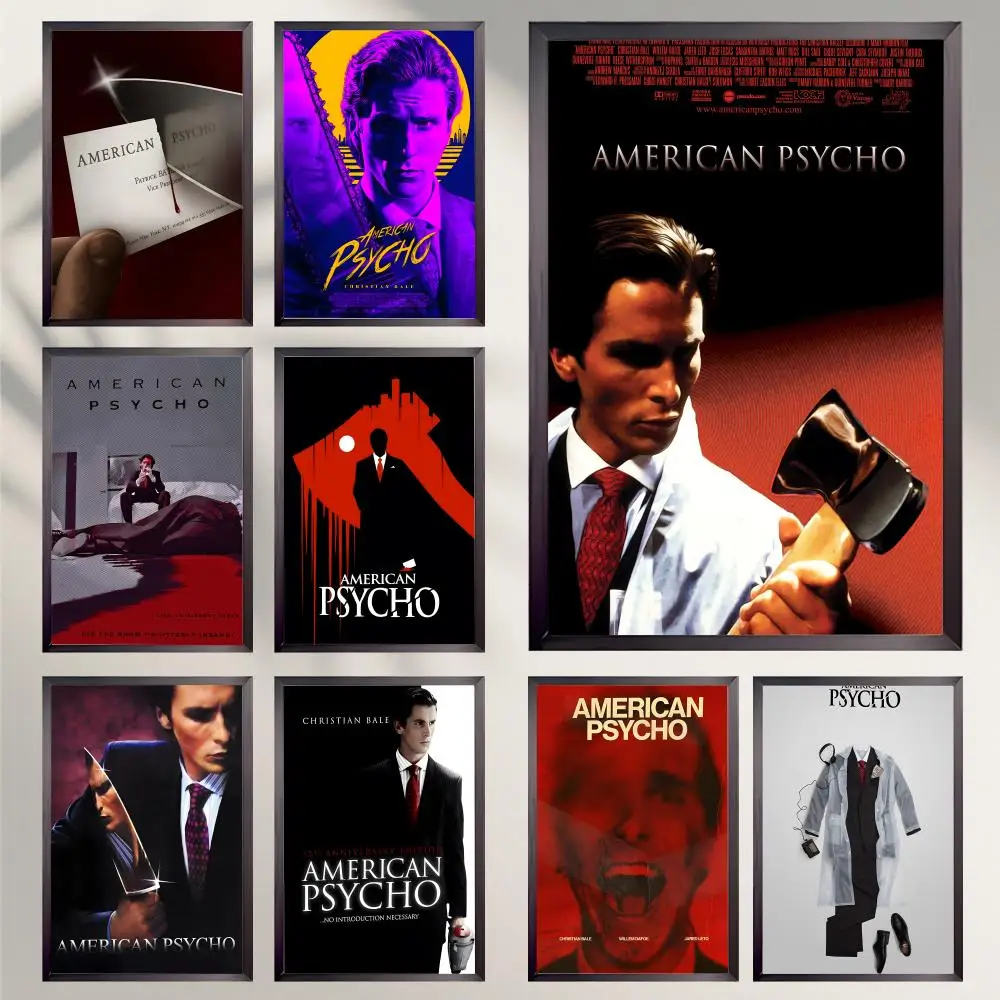 Horror Movie A-American P-Psycho Poster HD Versatile Waterproof Wall Decor Self Adhesive Perfect for Any Room & Ideal Gift