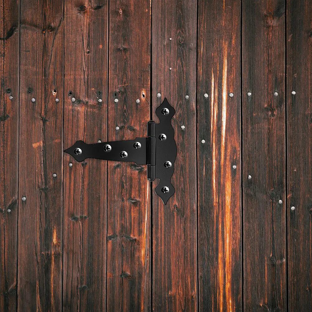 

2Pcs Heavy Duty Gate Hinges T Post Barn Door Hardware Outdoor Fence Gate Kit for Wooden Doors Shed Hinges Heavy Duty