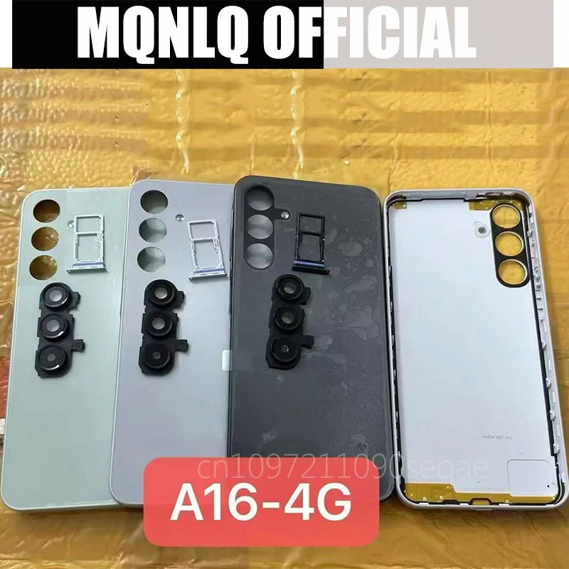 For Samsung A16 4G SM-A165F Back Battery Cover Door Rear Glass Housing Replacement Battery Cover With Camera Lens