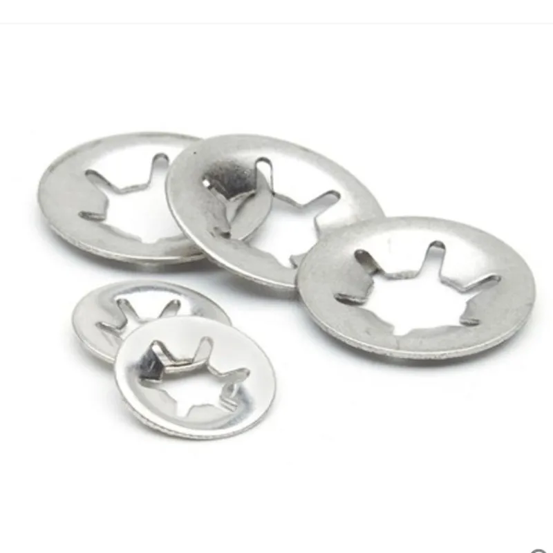 

20-50pcs/lot m3 M4 M5 M6 M8 M10 stainless steel star lcok plum Bearing retaining rings Internal Tooth Star Lock Washer