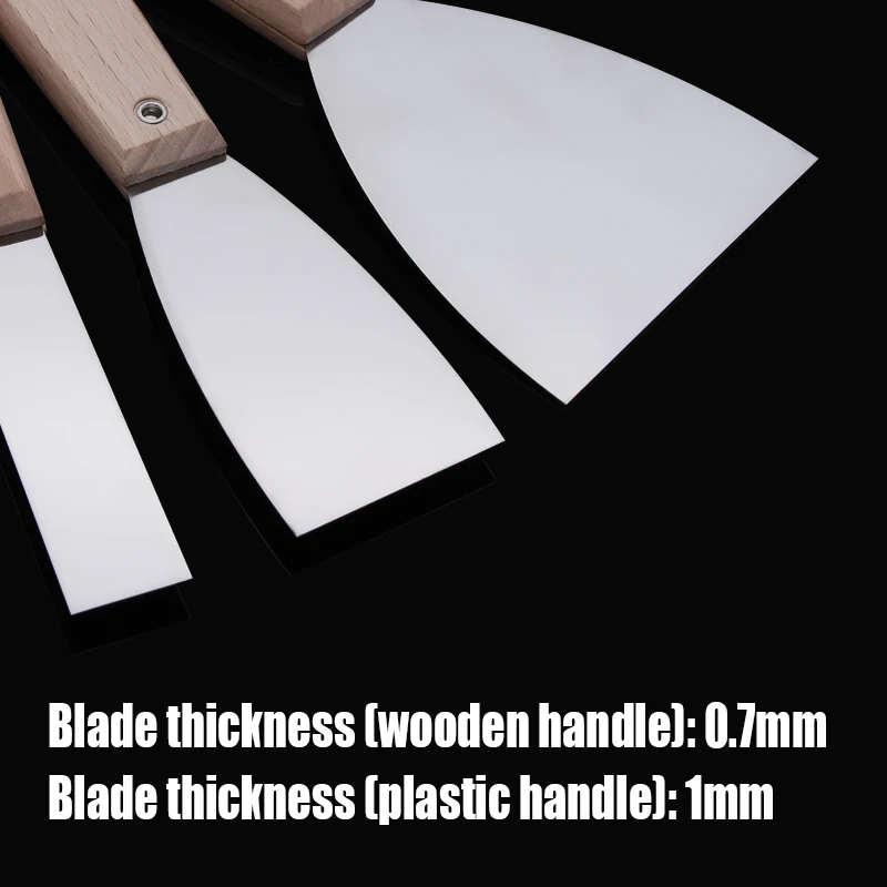 1pcs Stainless Steel Putty Knife 1-6 Inch Scraper Paint Knife Wood/Plastic Handle Decoration Wall Scraper Paint Tool